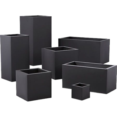 Square Concrete Planter (Black) - Image 2